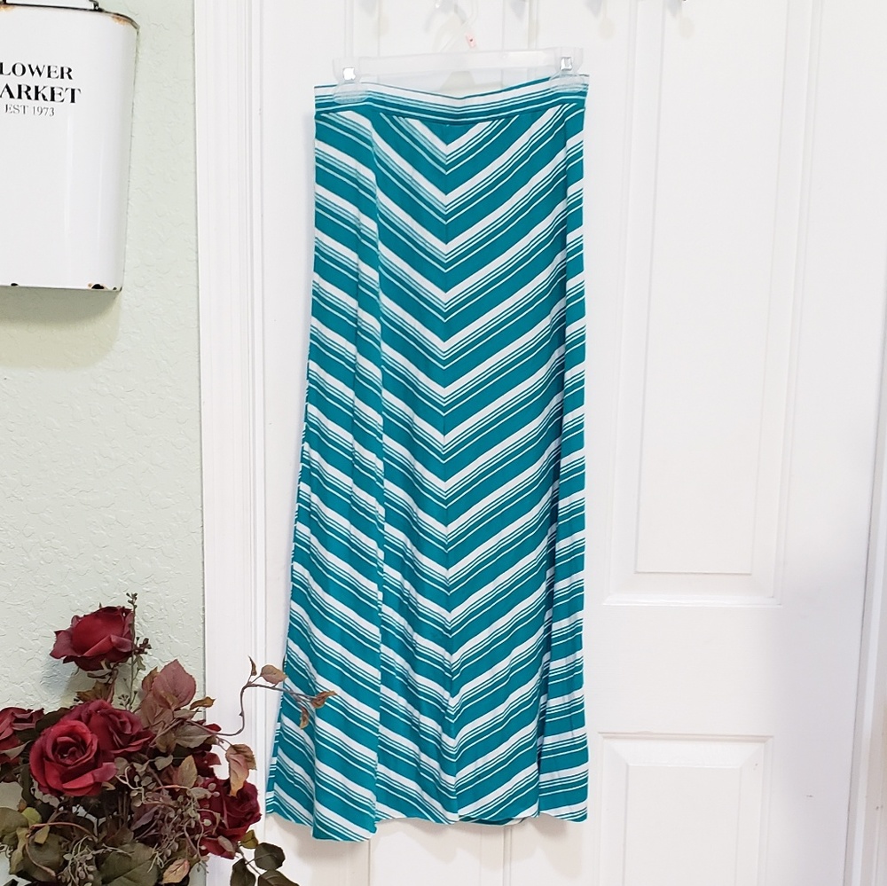 ☆SALE☆ Aqua striped maxie skirt